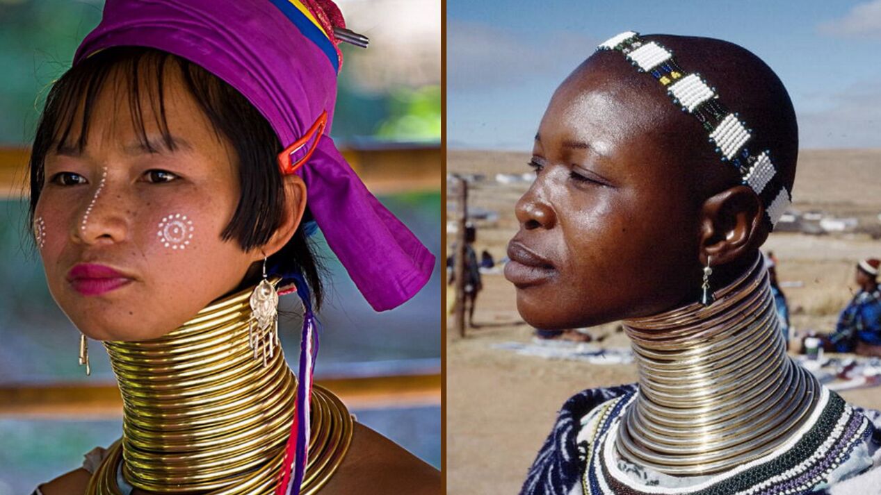 a nyak meghosszabbítása az afrikai törzs nőinél